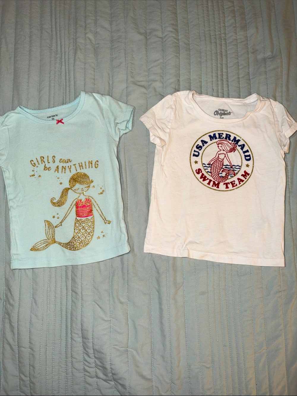 2 Sparkly Mermaid T-Shirts